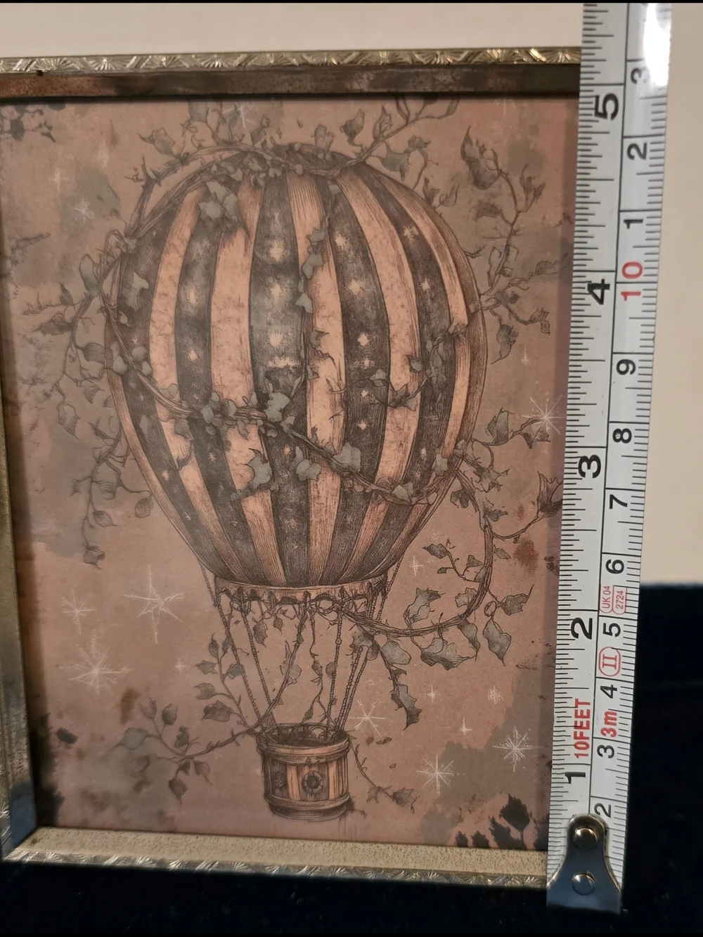 Vintage Carr Craft Metal Picture Frame Style 120 Art Deco Pattern 3.5